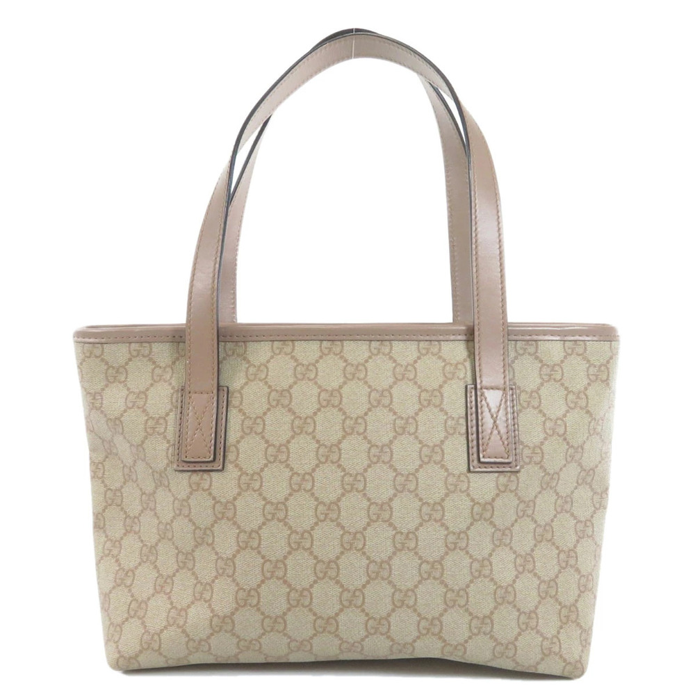 Gucci Joy canvas beige leather bag tote pink Supreme canvas GG
